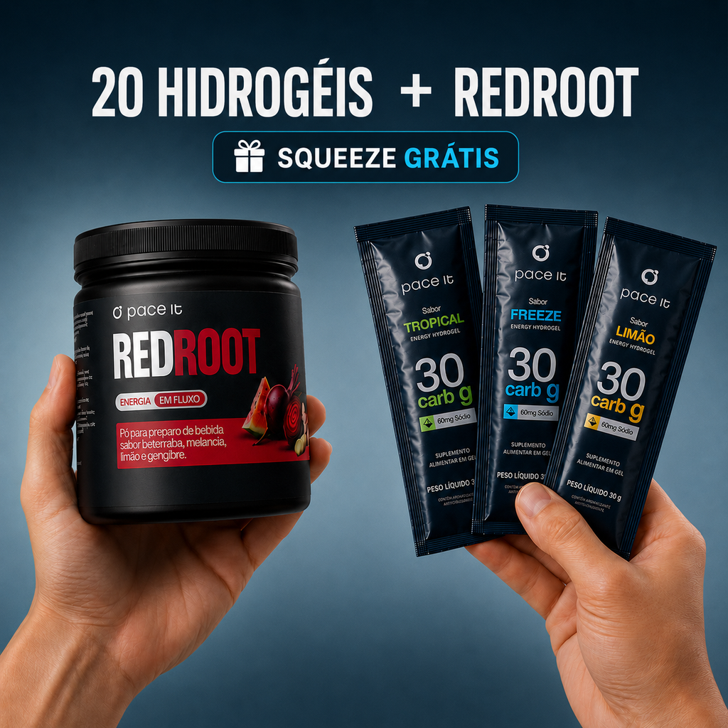 Kit REDROOT 465mg Nitrato + 20 hidrogeis + Squeeze (brinde)