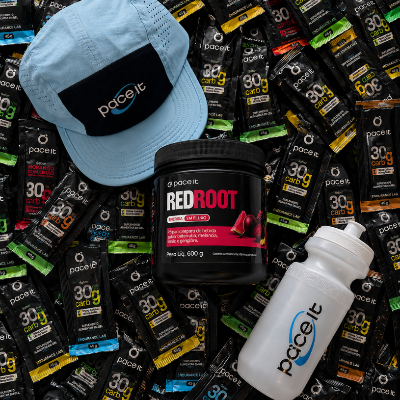 Kit REDROOT 465mg Nitrato + 50 hidrogeis +Brindes: Boné Baixa Pace (It) & Squeeze