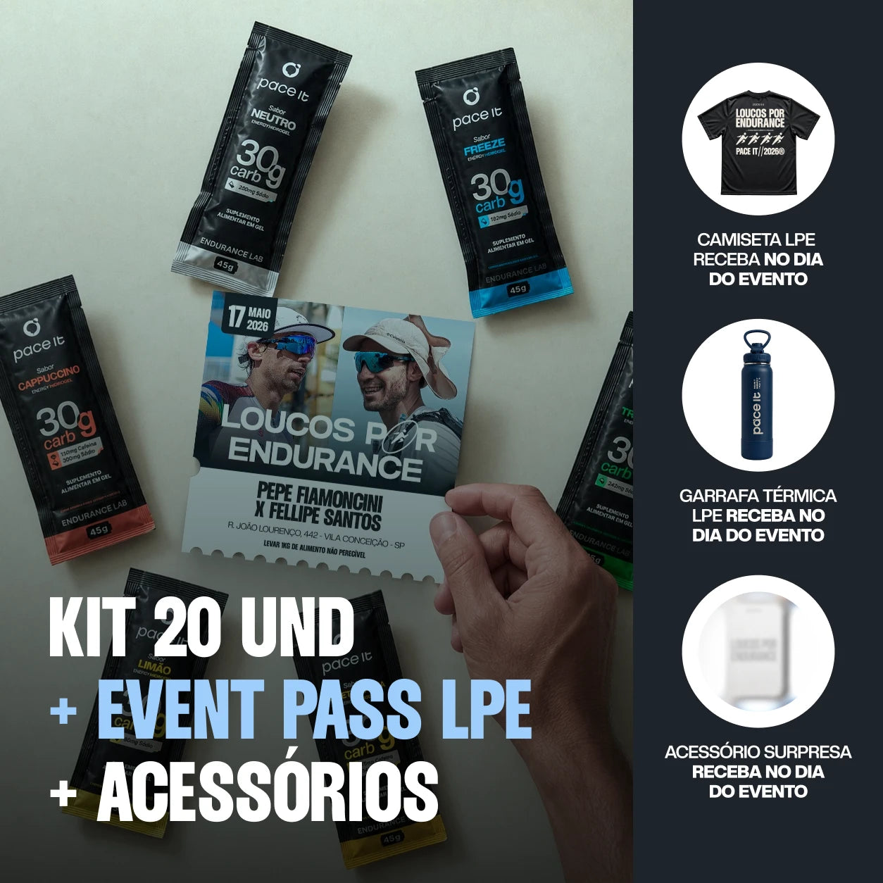 Kit (20 Und) + Event Pass + Acessórios